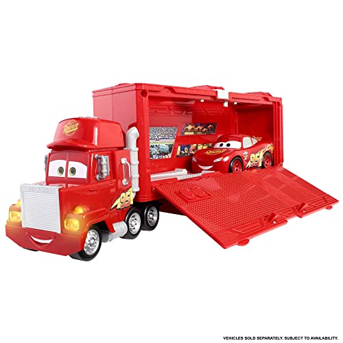 Disney and Pixar Cars Toys, Talking Toy Truck, Mack Hauler with Lights and Sounds