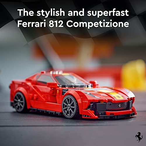 LEGO Speed Champions Ferrari 812 Competizione 76914, Sports Car Toy Model Building Kit, 2023 Series, Collectible Race Vehicle Set