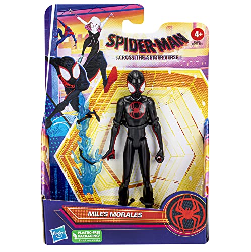 Marvel Spider-Man Across The Spider-Verse Miles Morales, 6-Inch-Scale Action Figure with Web Accessory