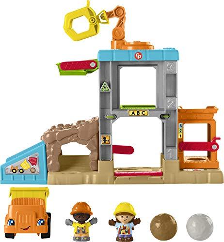 Fisher-Price Little People Load Up ‘n Learn Construction Site, musical playset with dump truck - sctoyswholesale