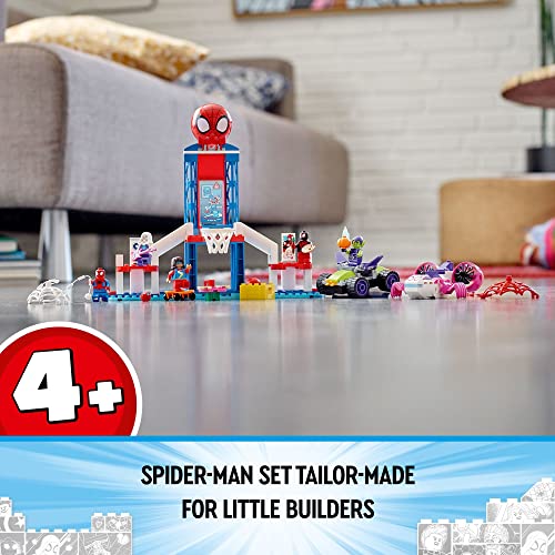 LEGO Marvel Spidey Spider-Man Webquarters Hangout Building Toy Set for Preschool Kids