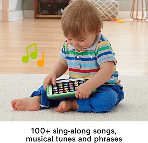 Fisher-Price Laugh & Learn Smart Stages Tablet Gray, Pretend Computer Musical Learning Toy