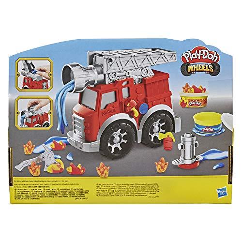 Play-Doh Wheels Fire Engine Playset with 2 Non-Toxic Modeling Compound Cans Including Water and Fire Colors - sctoyswholesale