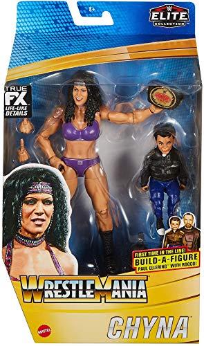WWE Wrestlemania 37 Elite Collection Chyna Action Figure with Women’s Championship and Paul Ellering and Rocco BuildAFigure Pieces6 in Posable Collectible Gift Fans Ages 8 Years Old and Up - sctoyswholesale