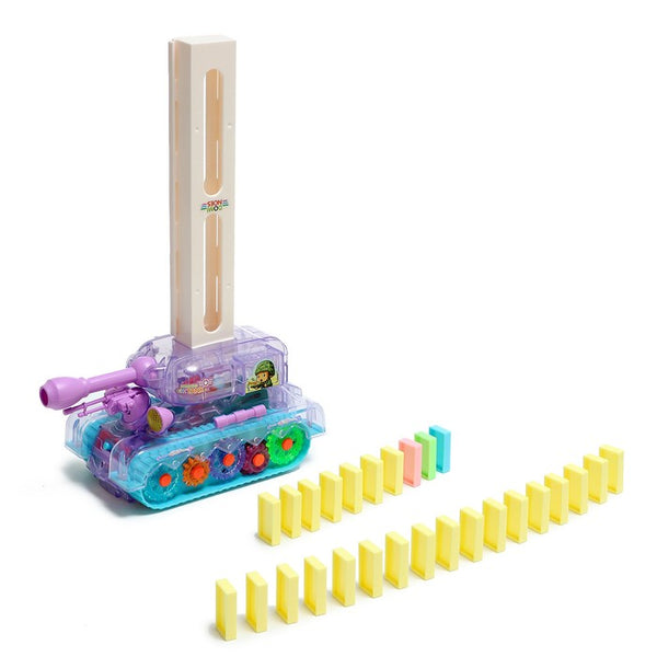 Domino Electric Tank Car, Includes 80 pcs Dominoes