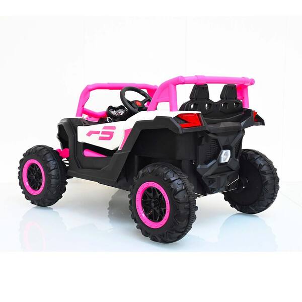 Kids Electric UTV Car, 2 Seat Ride on Car For Kids, 12v Ride on UTV Toy, 4wd Electric Car With Remote Control /Swing