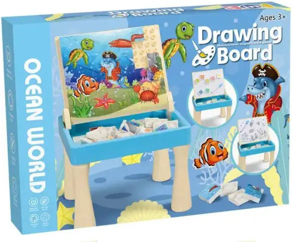 Drawing Board Ocean World With Multifunctional Block Puzzle