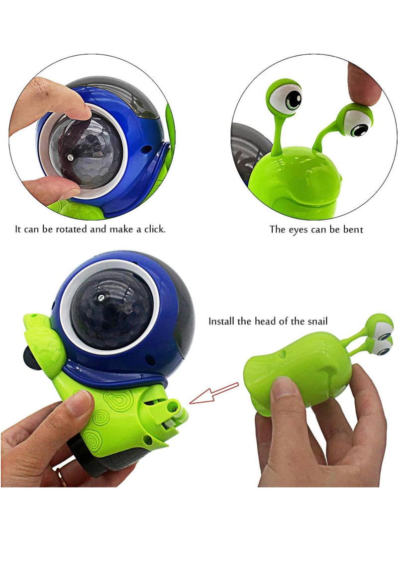 Electric Cute Toy Snail Electronic Animal Crawl, Play Music, Luminous Light