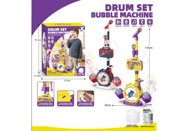 Microphone with Bluetooth, Music, Lighting, Jazz Drum, Bubble Machine