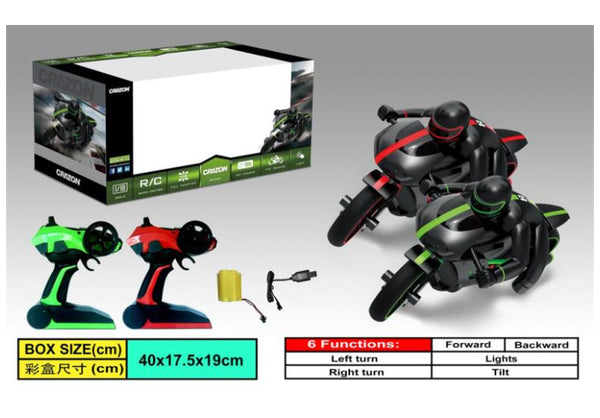 2.4G remote control high speed motorcycle with light, Battery Including, Color May Vary