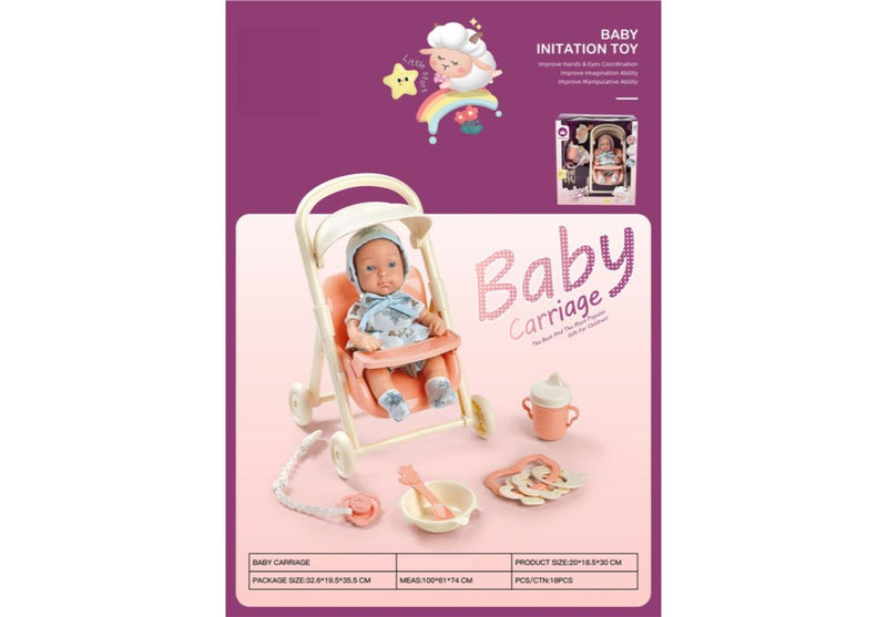 Baby Doll With Stroller