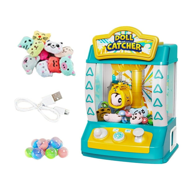 Arcade Candy Capsule Claw Game Prizes Toy, Electronic Small Toys, Claw Machine Arcade Game for Toddlers Girls Boys Best Gifts Green 4 Dolls