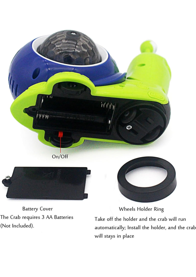 Electric Cute Toy Snail Electronic Animal Crawl, Play Music, Luminous Light