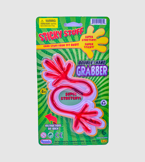 Sticky Stuff, Double-Hand Grabber, 2 Colors Red and Blue