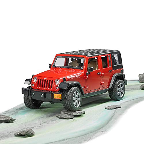 Bruder Toys - Recreational Realistic Jeep Wrangler Unlimited Rubicon with Openable Doors and Removeable Rear Seat