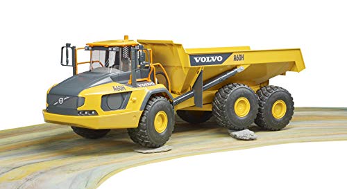 Bruder Volvo A60H Hauler for Construction Pretend Play Indoors, Outdoors, in Sand and Snow, 02455