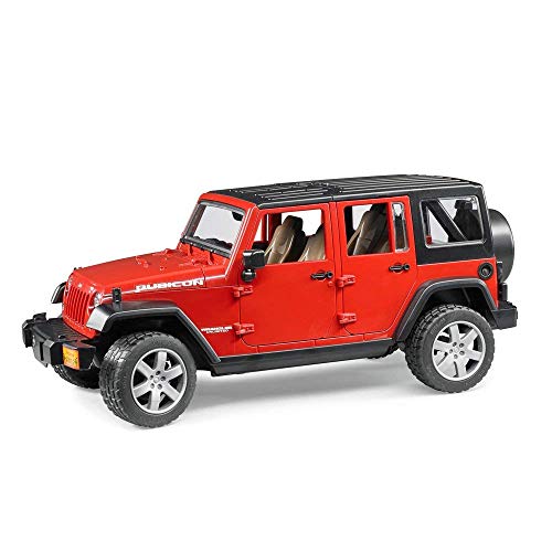 Bruder Toys - Recreational Realistic Jeep Wrangler Unlimited Rubicon with Openable Doors and Removeable Rear Seat