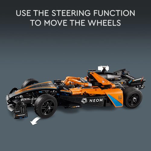 LEGO Technic NEOM McLaren Formula E Race Car Toy, Model Pull Back Car Toy, McLaren Toy Car Set for Kids, Birthday Gift Idea for Boys and Girls Aged 9 and Up, 42169