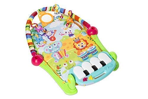 MooToys Kick and Play Newborn Toy with Piano for Baby 1 - 36 Month, Lay and Play, Sit and Play, Activity Toys, Play Mat Activity Gym for Baby