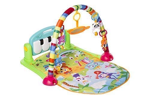 MooToys Kick and Play Newborn Toy with Piano for Baby 1 - 36 Month, Lay and Play, Sit and Play, Activity Toys, Play Mat Activity Gym for Baby