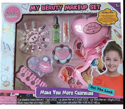 S & Li Cosmetics Kids makeup set kit with Heart shape plastic case