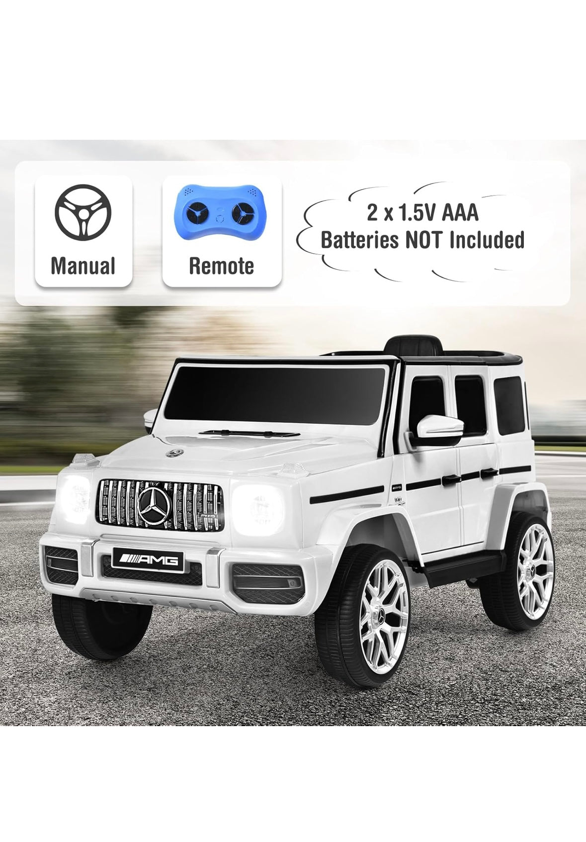 Licensed Mercedes-AMG G63 Ride On Car, with remote control,MP3player ,electric ride on car free shipping