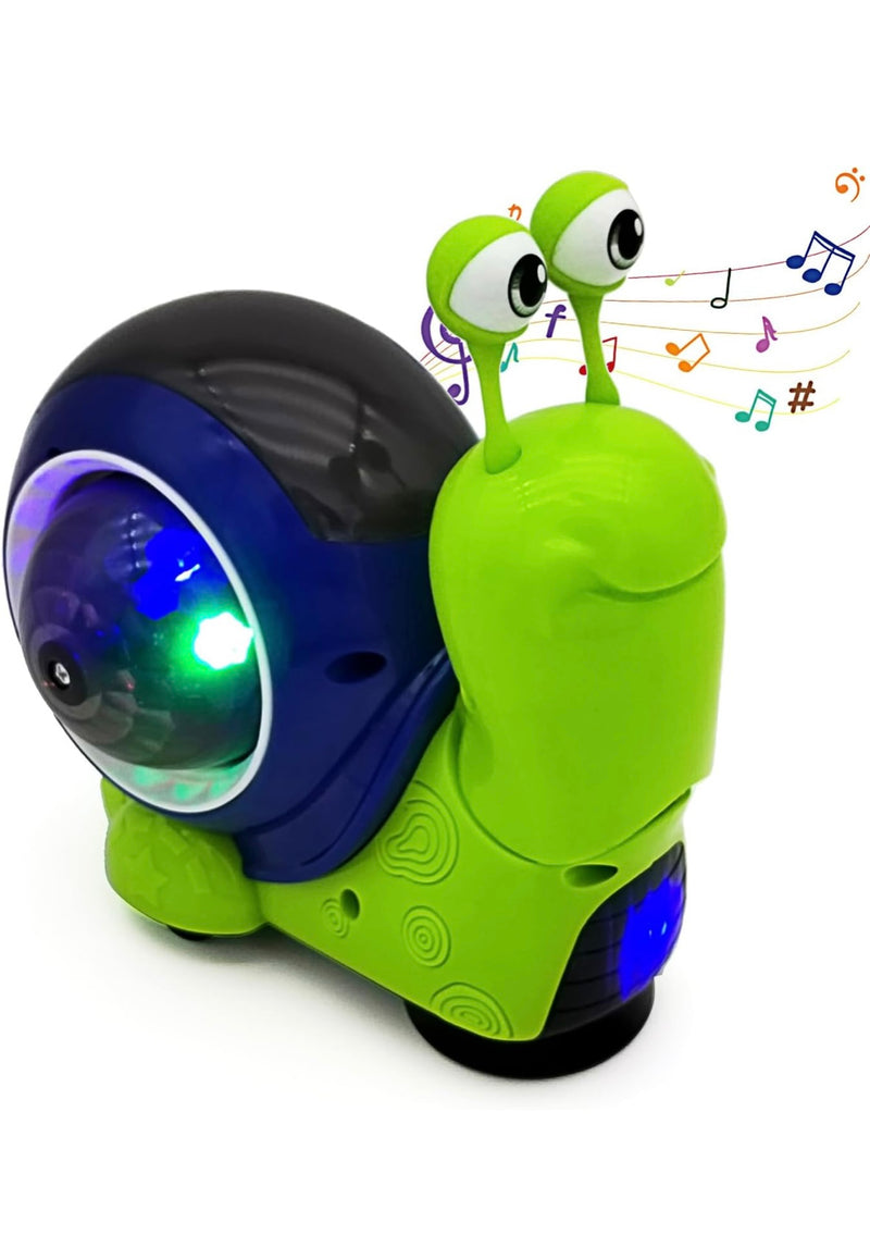 Electric Cute Toy Snail Electronic Animal Crawl, Play Music, Luminous Light