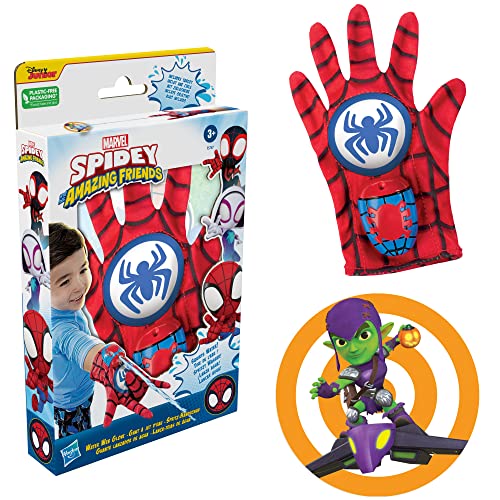 Spidey and His Amazing Friends Spidey Water Web Glove, Marvel Preschool Water Toy with Green Goblin Target, 3+ Years