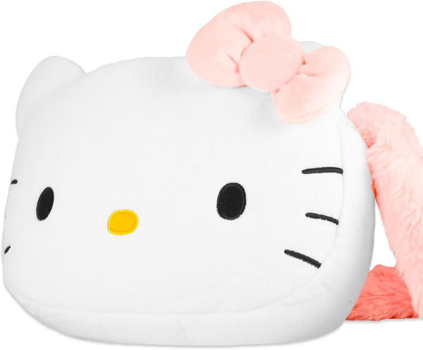 Hello Kitty 12" Large Plush Shoulder Bag, Plush Decor Handbag, Perfect Crossbody Bag