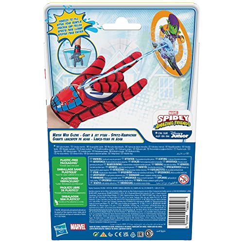 Spidey and His Amazing Friends Spidey Water Web Glove, Marvel Preschool Water Toy with Green Goblin Target, 3+ Years