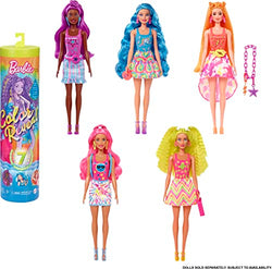 Barbie Color Reveal Doll & Accessories, Neon Tie-Dye Series, 7 Surprises, 1 Doll (Styles May Vary)