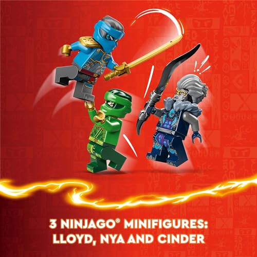 LEGO NINJAGO Lloyd’s Elemental Power Mech Customizable Battle Toy with 3 Ninja Action Figures, Adventure Playset for Boys and Girls, Ninja Gift Idea for Kids Ages 7 and Up, 71817