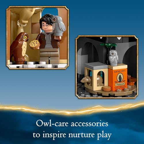 LEGO Harry Potter Hogwarts Castle Owlery Toy, Wizarding World Fantasy Toy for Girls and Boys, Harry Potter Castle Playset with 3 Characters, Birthday Gift Idea for Kids Ages 8 and Up, 76430