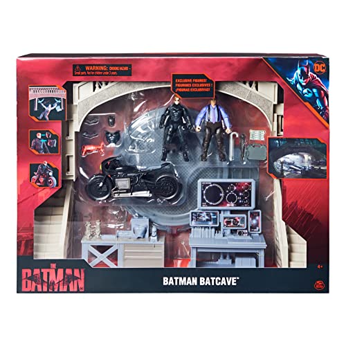 DC Comics, Batman Batcave with Exclusive Batman and Penguin Action Figures and Batcycle, The Batman Movie Collectible Kids Toys for Boys Ages 3 and up