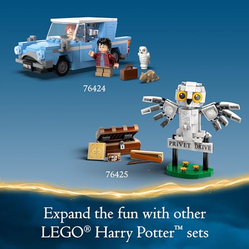 LEGO Harry Potter Flying Ford Anglia, Buildable Car Toy with 2 Minifigures for Role Play, Fantasy Playset for Kids, Harry Potter Car, Gift for Boys, Girls and Any Fan Ages 7 and Up, 76424