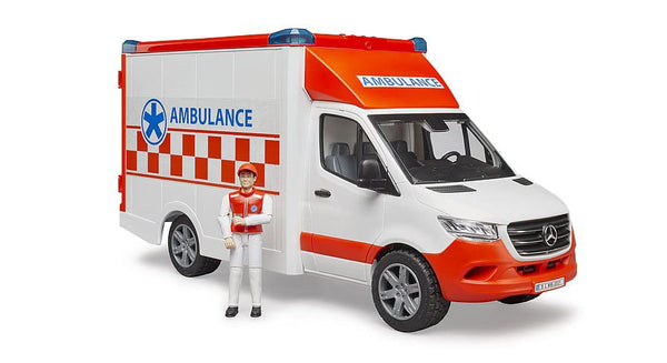 Bruder MB Sprinter Ambulance with Driver and Light + Sound Module