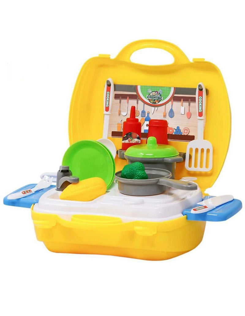 Dream Kitchen Set Cooking Pretend Play Toys for Kids, (Yellow)