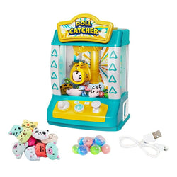 Arcade Candy Capsule Claw Game Prizes Toy, Electronic Small Toys, Claw Machine Arcade Game for Toddlers Girls Boys Best Gifts Green 4 Dolls