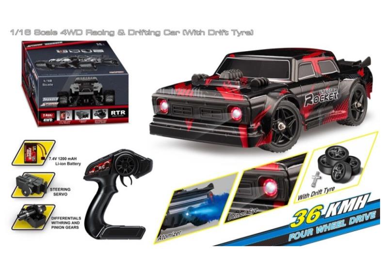 High-Speed Car 1:16 Four-Wheel Drive all Racing and Drifting In Red