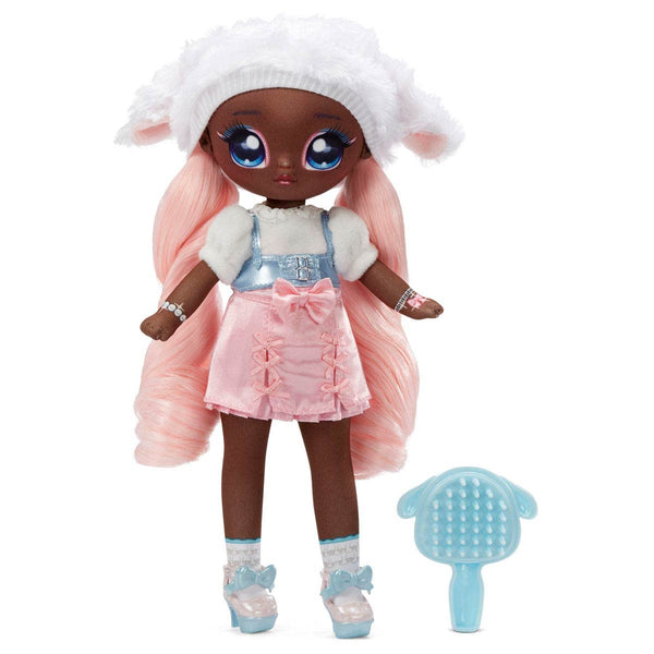 Na! Na! Na! Surprise 11" Fashion Doll Lila Lamb, Soft, Poseable, Pink Hair, Adorable Animal-Inspired Lamb Hat Outfit & Accessories, Gift for Kids