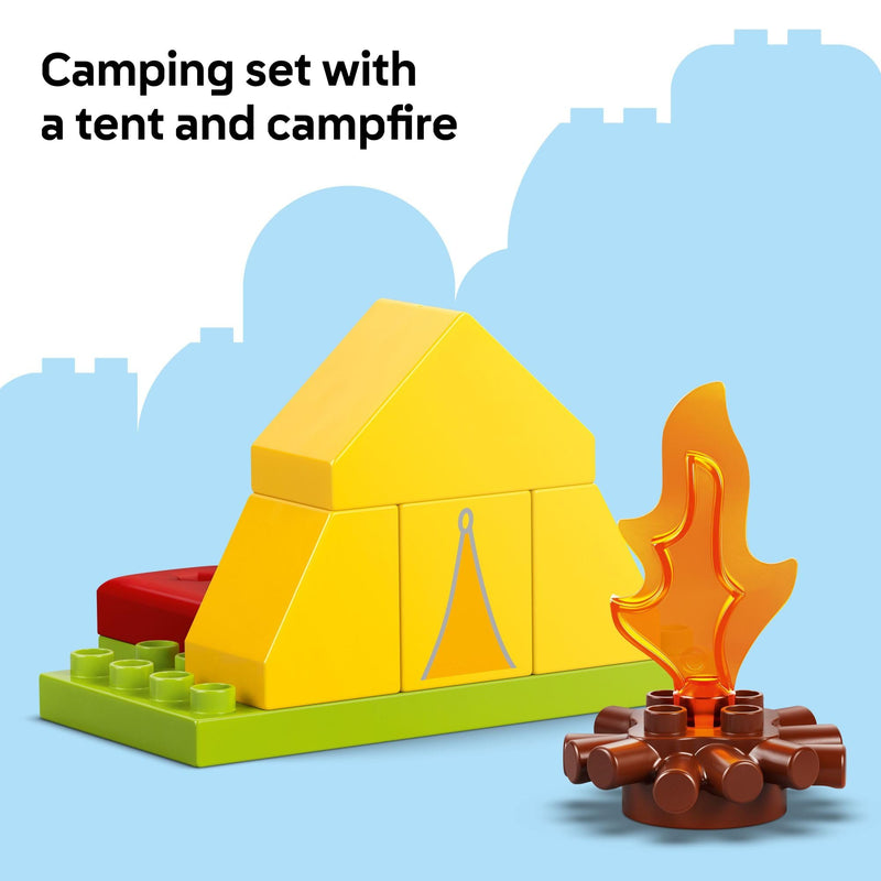 LEGO DUPLO Peppa Pig Camping Trip Toddler Learning Toy - Sensory Toy for Creative and Developmental Play - Fun Birthday Gift for Peppa Pig Fans, Kids, Girls, Boys, Ages 2+