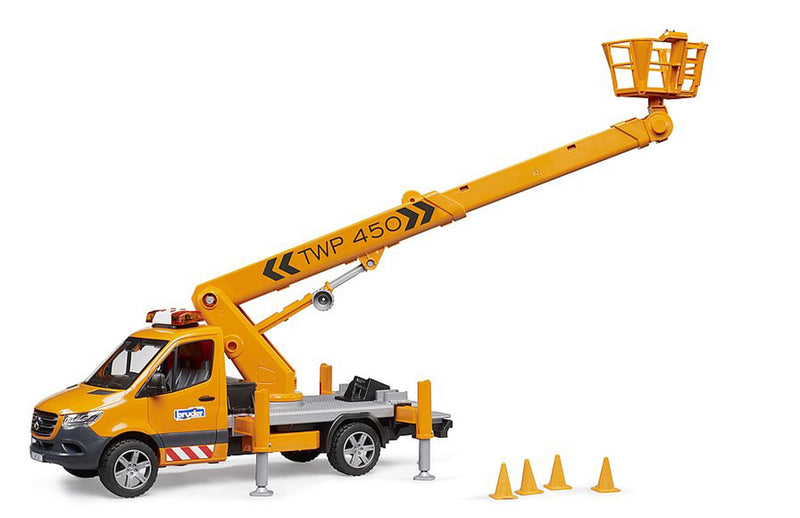 Bruder MB Sprinter Service Truck/Crane, Man Basket w L/S Module