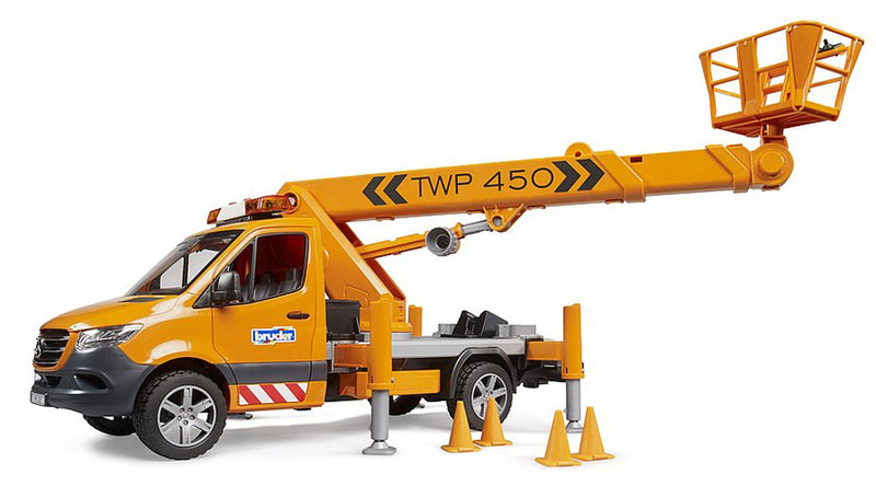 Bruder MB Sprinter Service Truck/Crane, Man Basket w L/S Module