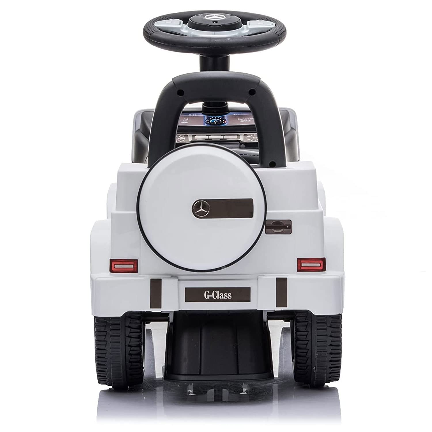 Best Ride On Cars Kids Outdoor Stroller Mercedes G-Wagon Push Car with Working Lights, Horn, and Music for Ages 1 to 3 years