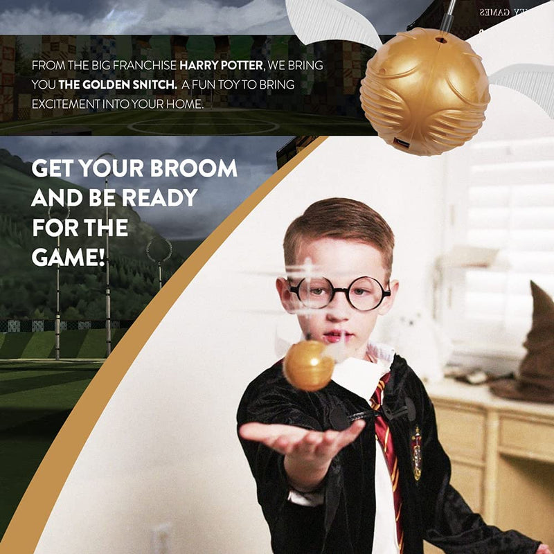 World Tech Toys Golden Snitch Harry Potter IR UFO Ball Helicopter, Multi