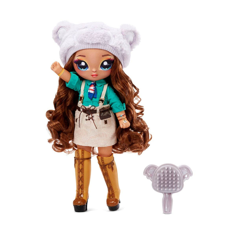 Na Na Na Surprise Teens 11" Fashion Doll Amelia Outback, Soft, Poseable, Brown Hair, Adorable Animal-inspired Koala Hat Outfit & Accessories, Gift for Kids