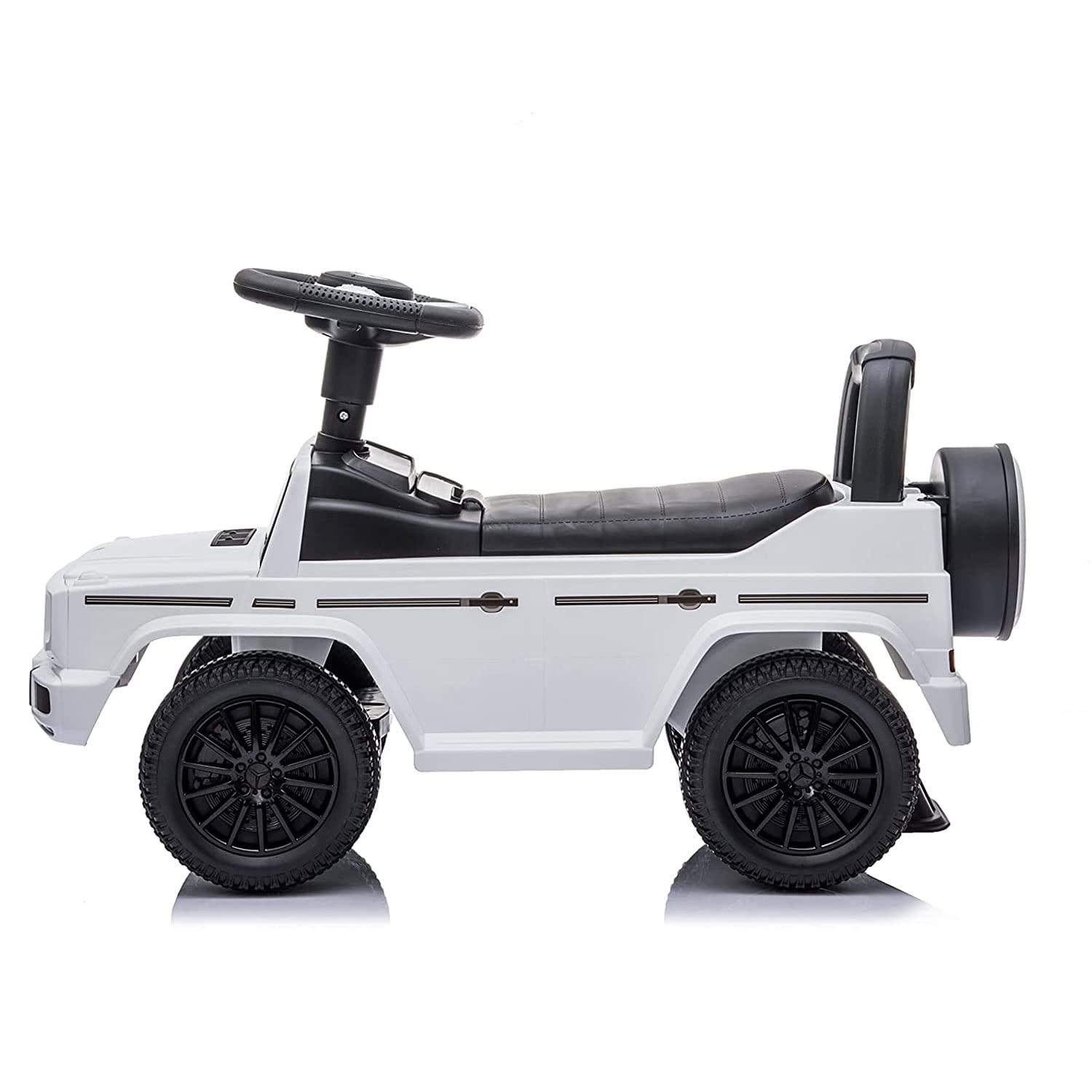 Best Ride On Cars Kids Outdoor Stroller Mercedes G-Wagon Push Car with Working Lights, Horn, and Music for Ages 1 to 3 years
