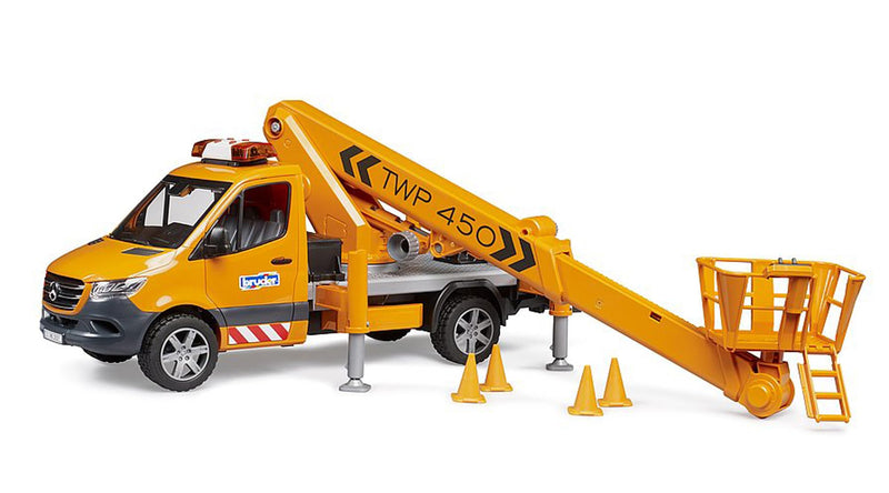 Bruder MB Sprinter Service Truck/Crane, Man Basket w L/S Module