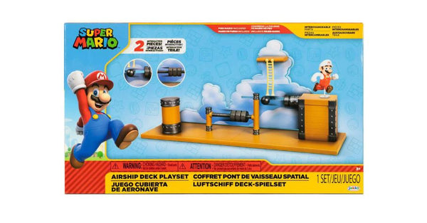 World of Nintendo Super Mario Airship Deck Playset (Includes 2.5 Fire Mario Figure)