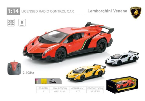 Remote Control Car, 1:14 Lamborghini Poison, Color May Vary